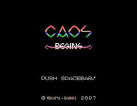 Caos Begins Title Screen